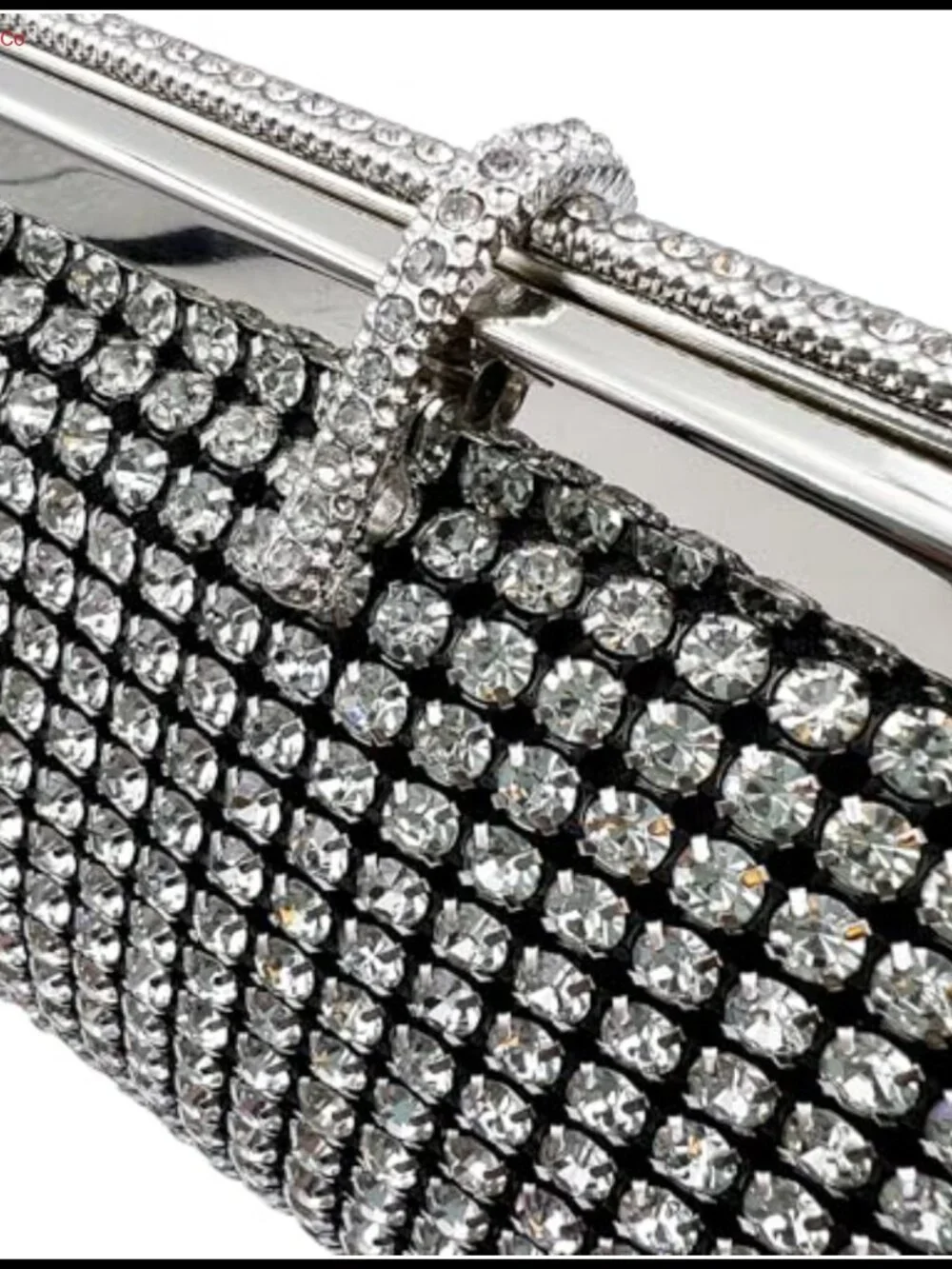 Womens Rhinestone Evening Clutch Metallic Frame Handbag Wedding Party Purse